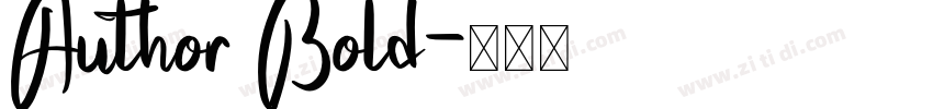 Author Bold字体转换 Author Bold字体转换